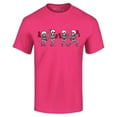 thumbnail image 1 of Shop4Ever Men's Skeletons With Pink Ribbons Graphic T-shirt XX-Large Heliconia Pink, 1 of 5