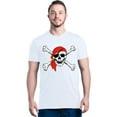 thumbnail image 1 of Shop4Ever Men's Skull and Crossbones Pirate Flag Graphic T-shirt Medium White, 1 of 5