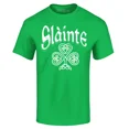 thumbnail image 1 of Shop4Ever Men's Slainte Celtic Knot Irish Scotish Toast Cheers Graphic T-shirt X-Large Irish Green, 1 of 5