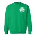 thumbnail image 1 of Shop4Ever Men's Small Distressed Shamrock Heart St. Patrick's Day  Crewneck Sweatshirt Small Irish Green, 1 of 5