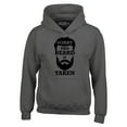 thumbnail image 1 of Shop4Ever Men's Sorry This Beard is Taken Funny Hipster Valentines Hooded Sweatshirt Hoodie Large Charcoal, 1 of 5