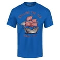 thumbnail image 1 of Shop4Ever Men's Spilling The Tea Since 1773 Graphic T-shirt Medium Royal Blue, 1 of 5