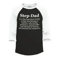 thumbnail image 1 of Shop4Ever Men's Step-Dad Definition Bonus Father Gift Raglan Baseball Shirt XX-Large Black/White, 1 of 4