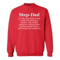 thumbnail image 1 of Shop4Ever Men's Step-Dad Definition Crewneck Sweatshirt XX-Large Red, 1 of 5