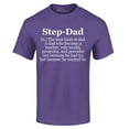 thumbnail image 1 of Shop4Ever Men's Step-Dad Definition Graphic T-shirt Large Purple, 1 of 5