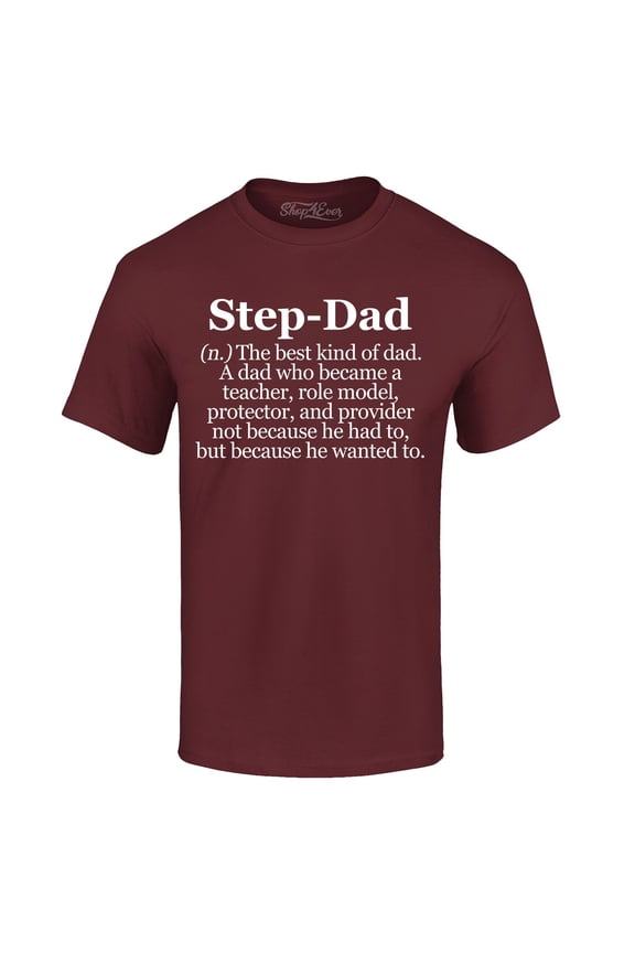 Men's Step-Dad Definition Graphic T-shirt X-Large Maroon