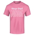 thumbnail image 1 of Shop4Ever Men's Step-Dad Definition Graphic T-shirt XXXX-Large Azalea Pink, 1 of 5