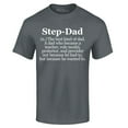thumbnail image 1 of Shop4Ever Men's Step-Dad Definition Graphic T-shirt XXXX-Large Charcoal, 1 of 5