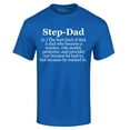 thumbnail image 1 of Shop4Ever Men's Step-Dad Definition Graphic T-shirt XXXX-Large Royal Blue, 1 of 5