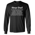 thumbnail image 1 of Shop4Ever Men's Step-Dad Definition Long Sleeve Shirt Medium Black, 1 of 5