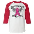 thumbnail image 1 of Shop4Ever Men's Stronger Together Breast Cancer Awareness Raglan Baseball Shirt XX-LargeWhite/Red, 1 of 5