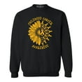 thumbnail image 1 of Shop4Ever Men's Sunflower Gold Ribbon  Crewneck Sweatshirt XXXXX-Large Black, 1 of 5