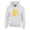 thumbnail image 1 of Shop4Ever Men's Sunflower Gold Ribbon  Hooded Sweatshirt Hoodie XX-Large White, 1 of 5