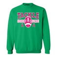 thumbnail image 1 of Shop4Ever Men's Tackle Breast Cancer Ribbon Awareness Crewneck Sweatshirt Large Irish Green, 1 of 5