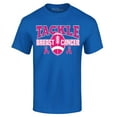 thumbnail image 1 of Shop4Ever Men's Tackle Breast Cancer Ribbon Awareness Graphic T-shirt Small Royal Blue, 1 of 5