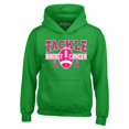 thumbnail image 1 of Shop4Ever Men's Tackle Breast Cancer Ribbon Awareness Hooded Sweatshirt Hoodie X-Large Irish Green, 1 of 5