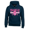 thumbnail image 1 of Shop4Ever Men's Tackle Breast Cancer Ribbon Awareness Hooded Sweatshirt Hoodie XX-Large Navy, 1 of 5