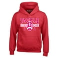 thumbnail image 1 of Shop4Ever Men's Tackle Breast Cancer Ribbon Awareness Hooded Sweatshirt Hoodie XXX-Large Red, 1 of 5
