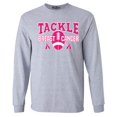 thumbnail image 1 of Shop4Ever Men's Tackle Breast Cancer Ribbon Awareness Long Sleeve Shirt X-Large Sports Grey, 1 of 5