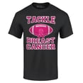 thumbnail image 1 of Shop4Ever Men's Tackle Breast Cancer Support Awareness Graphic T-shirt XXX-Large Black, 1 of 5