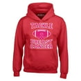 thumbnail image 1 of Shop4Ever Men's Tackle Breast Cancer Support Awareness Hooded Sweatshirt Hoodie Medium Red, 1 of 5