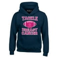 thumbnail image 1 of Shop4Ever Men's Tackle Breast Cancer Support Awareness Hooded Sweatshirt Hoodie X-Large Navy, 1 of 5