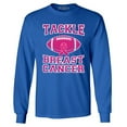 thumbnail image 1 of Shop4Ever Men's Tackle Breast Cancer Support Awareness Long Sleeve Shirt X-Large Royal Blue, 1 of 5