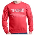 thumbnail image 1 of Shop4Ever Men's Teacher Definition Crewneck Sweatshirt X-Large Red, 1 of 5