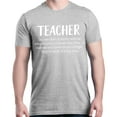 thumbnail image 1 of Shop4Ever Men's Teacher Definition Graphic T-shirt Medium Sports Grey, 1 of 5