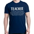 thumbnail image 1 of Shop4Ever Men's Teacher Definition Graphic T-shirt Small Navy, 1 of 5