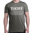 thumbnail image 1 of Shop4Ever Men's Teacher Definition Graphic T-shirt XX-Large Charcoal, 1 of 5