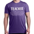 thumbnail image 1 of Shop4Ever Men's Teacher Definition Graphic T-shirt XX-Large Purple, 1 of 5
