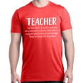 thumbnail image 1 of Shop4Ever Men's Teacher Definition Graphic T-shirt XXXXX-Large Red, 1 of 5