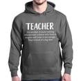 thumbnail image 1 of Shop4Ever Men's Teacher Definition Hooded Sweatshirt Hoodie XXX-Large Charcoal, 1 of 5