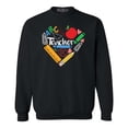 thumbnail image 1 of Shop4Ever Men's Teacher Heart Supplies Teacher's Appreciation Day Crewneck Sweatshirt XXX-Large Black, 1 of 5