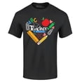 thumbnail image 1 of Shop4Ever Men's Teacher Heart Supplies Teacher's Appreciation Day Graphic T-shirt X-Large Black, 1 of 5