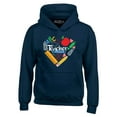thumbnail image 1 of Shop4Ever Men's Teacher Heart Supplies Teacher's Appreciation Day Hooded Sweatshirt Hoodie X-Large Navy, 1 of 5