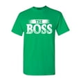 thumbnail image 1 of Shop4Ever Men's The Boss Graphic T-shirt Small Irish Green, 1 of 5