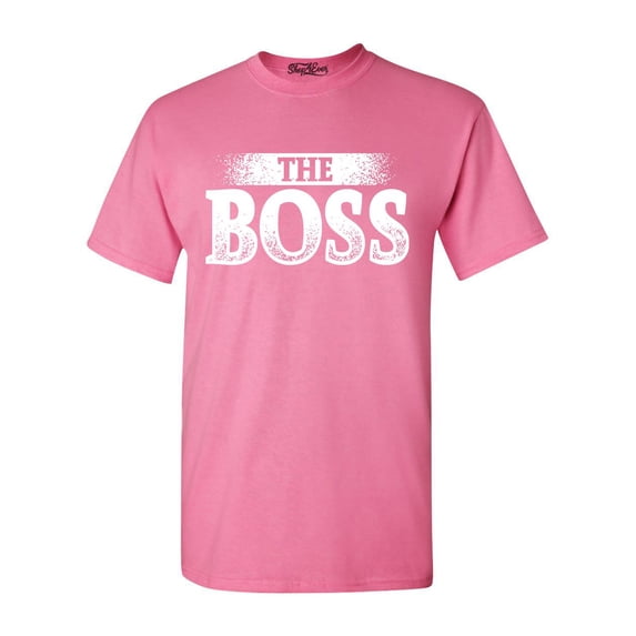 Shop4Ever Men's The Boss Graphic T-shirt XX-Large Azalea Pink