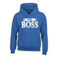 thumbnail image 1 of Shop4Ever Men's The Boss Hooded Sweatshirt Hoodie XXX-Large Royal Blue, 1 of 5
