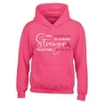 thumbnail image 1 of Shop4Ever Men's The Comeback is Always Stronger Than The Setback Hooded Sweatshirt Hoodie Small Heliconia Pink, 1 of 5