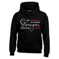 thumbnail image 1 of Shop4Ever Men's The Comeback is Always Stronger Than The Setback Hooded Sweatshirt Hoodie X-Large Black, 1 of 5