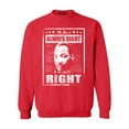 thumbnail image 1 of Shop4Ever Men's The Time is Always Right to Do What is Right MLK Crewneck Sweatshirt Medium Red, 1 of 5