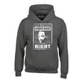 thumbnail image 1 of Shop4Ever Men's The Time is Always Right to Do What is Right MLK Hooded Sweatshirt Hoodie XX-Large Charcoal, 1 of 5