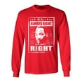 thumbnail image 1 of Shop4Ever Men's The Time is Always Right to Do What is Right MLK Long Sleeve Shirt Large Red, 1 of 5