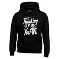 thumbnail image 1 of Shop4Ever Men's Thinking of You Voodoo Doll Halloween Hooded Sweatshirt Hoodie Small Black, 1 of 5