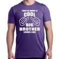 thumbnail image 1 of Shop4Ever Men's This Is What A Cool Big Brother Looks Like Graphic T-shirt Medium Purple, 1 of 5