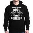 thumbnail image 1 of Shop4Ever Men's This Is What A Cool Big Brother Looks Like Hooded Sweatshirt Hoodie X-Large Black, 1 of 5