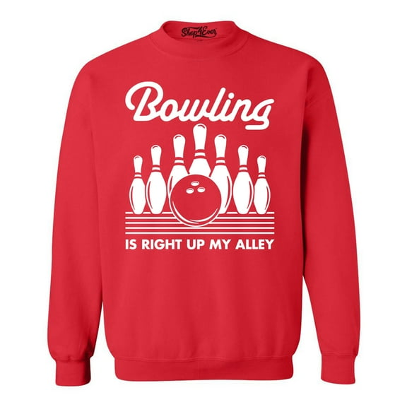 Shop4Ever Men's  This is My Spare Shirt Funny Bowling Crewneck Sweatshirt Large Red