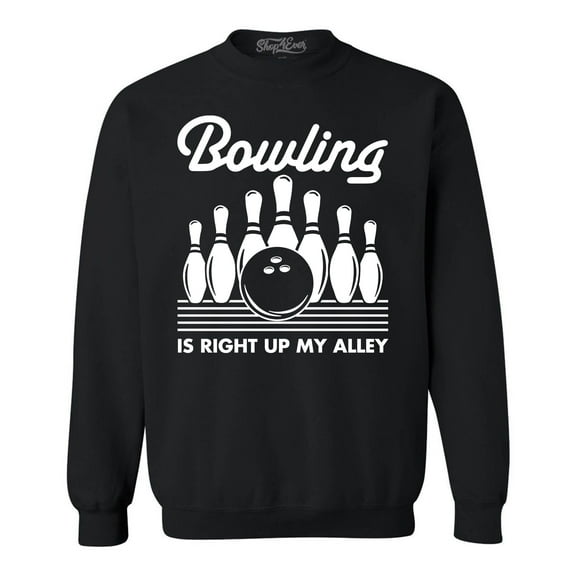 Shop4Ever Men's  This is My Spare Shirt Funny Bowling Crewneck Sweatshirt X-Large Black